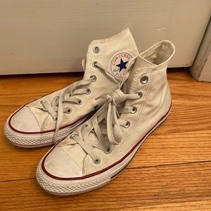 White Hightop Converse